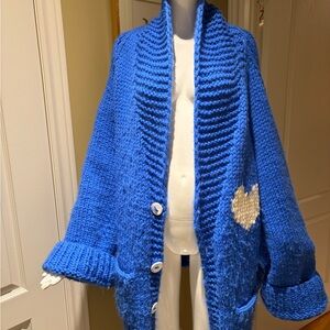 GOGO HOCKEY BABE Royal Blue Textured Knit